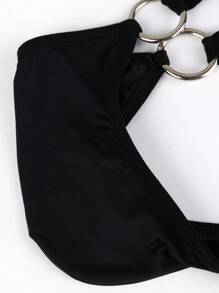 SHEIN DrisQ Plus Size Men's Solid Color Sexy G-String With Ring Detail