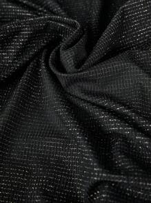 EMERY ROSE Plus Size Fashionable Commuter Asymmetric Hem Jacket, Casual Minimalist Style For Everyday Wear,Going Out, Suitable For Autumn And Winter Fall - Black - View 5