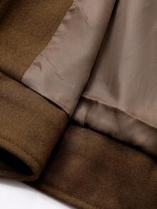 DAZY ملابس علوية قصير بلون بني داكن مقترن مع جاكيت بطراز الشارع، خريف - بني - مشاهدة 8