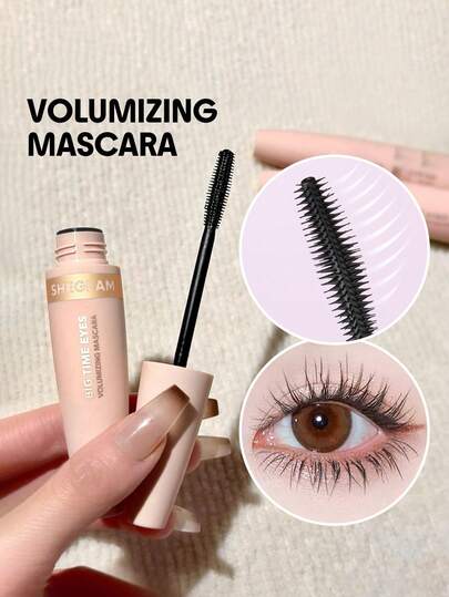 SHEGLAM Big Time Eyes Volumizing Mascara Volumizing No Smudge Easy To Remove Quick Drying Long-Wearing Thick Volume Big Eyes Lash Lift Mascara Brand Beauty Makeup Face Paint Cosmetic For Women Girls Perfect For Fall Winter Ideal For Y2K Fancy Fashion Suitable For Birthday Christmas Present Party Ready Best Color
