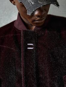 NEON BLANC Men's Long Sleeve Fashionable Casual Fluffy Zip-Up Jacket, Autumn, For Fall Winter - black red - View 5