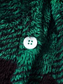 SHEIN Explorewe 3 قطع/طقم بنطلون ذو تصميم ريبي واسع + قميص طويل الأكمام بياقة عالية + جاكيت طويلة الأكمام بياقة مقلمة للبنات