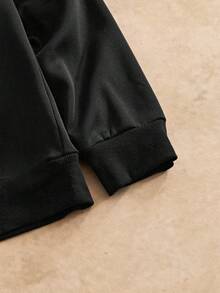 Manfinity NXTstreet 男士休闲圆领运动衫，柔软舒适，时尚，秋冬 - 黑色 - 查看 6