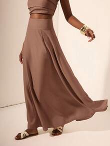 Zivah 2025 夏季新品 音乐节, 复活节, 圣帕特里克节, 西部风, 游牧风, 生日派对, 毕业典礼, 学生, 日常休闲, 百搭百搭, 休闲, 邮轮旅行, 海滩, 日光浴, 时尚, 荷叶边, 细肩带, 麻花针织, 竹纤维, 亚麻, 卡其色 女士两件套 - 藕粉色 - 查看 6