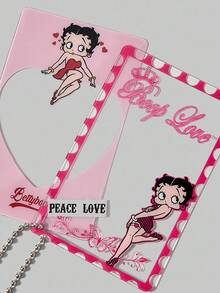 Betty Boop | ROMWE 6件套卡通人物和字母印花卡包 - 彩色 - 查看 7