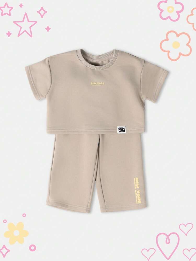 Crop Top And Wide Leg Pants Co-Ord Set