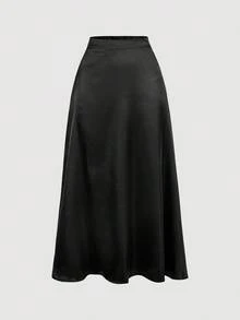 SHEIN MOD 女士优雅露肩荷叶边上衣和半身裙两件套 - 黑色 - View 7