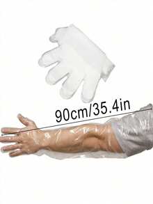SHEIN 50 件长款兽用产科手套 - 一次性剖腹产手套，适用于牲畜、农场动物分娩、人工授精、狩猎、野外手术和马匹繁殖 | 户外兽医使用的腹部检查手术手套 - 彩色 - 查看 8