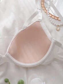 DelicateAllure Women's Floral Lace Fashionable & Comfortable Bra Bras For Women Lace Bra Push Up Bra  Cozy And Elegant Details