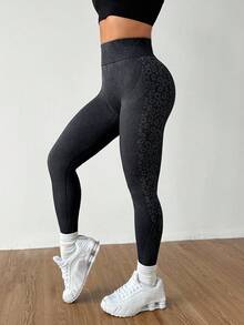 SHEIN Dewbera Women Matte Washed Sports Leggings Yoga Pants