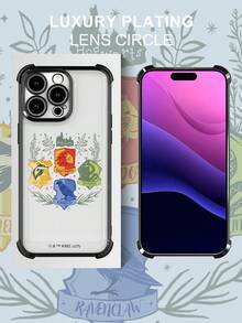 HARRY POTTER X SHEIN 时尚卡通动物印花透明手机壳 - 黑色 - 查看 3