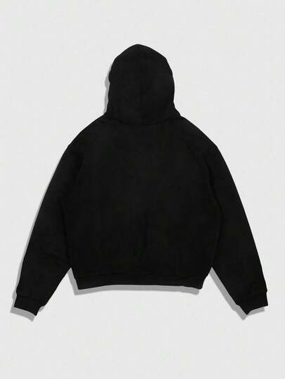 Anime Men's Casual Fleece Lined Hoodie With Graphic Printed Design