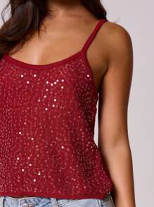 MUSERA Strappy Sequin Spaghetti Strap Top Spring, Summer, Ibiza, Y2k, Cool Girl, Festival, Rave, Vacation, Club, Cute Fall Christmas Sparkly Thanksgiving Chic