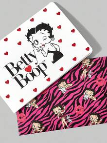Betty Boop | ROMWE 6件套卡通人物和字母印花卡包 - 彩色 - 查看 2