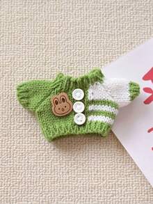 Suéter de Tricô Aconchegante para Labubu - Roupa de Inverno Fofa para Figuras e Chaveiros da 1ª/2ª Geração da Caixa Surpresa, Roupas de Boneca em Miniatura com Botões, Presente de Aniversário para Colecionadores - Multicolorido - Visão 6