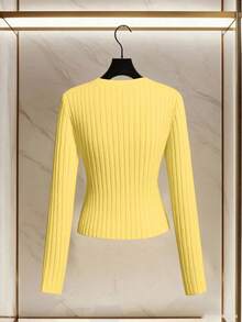 Franclia Women's Elegant Knit Pullover Top, Casual & Versatile, Romantic French Style, Suitable For Autumn/Winter Fall Cloth For Women