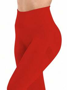 Core Rhythm High Waisted Seamless Slim Leggings For Women - Resilient Soft Touch Quick-Drying Breathable 4-Way Stretch Butt Lifting Legging For Hiking Running Cycling Yoga Pickleball Exercise Casual Tummy Control Leggings - Red - View 8