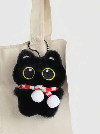 Kawaii Ciondolo portachiavi/charm da borsa a forma di gatto nero creativo
