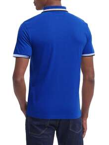 Hugo Boss 男士条纹短袖休闲 Polo 衫 - 424 中藍色 - 查看 2