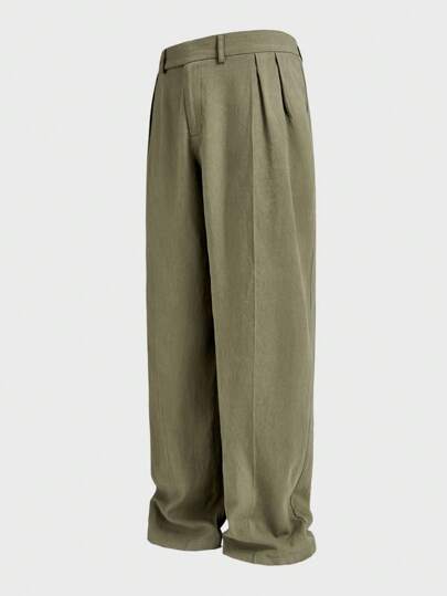 EASEVO Spodnie garniturowe męskie w uniwersalnym, jednolitym kolorze, w dużych rozmiarach