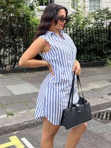 NegzBox Contrast Color Striped Tank Dress - Multicolor - View 4