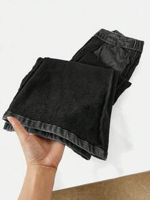 Girlism Tween Girl Casual Fashion Mångsidig Daglig Grå Enfärgade Tvättade Slim Fit Termofodrade Utsvängda Jeans, Denim Termofodrade Elastiska Slim Utsvängda Byxor, Flickor Höst Vinter Håller Varma Kläder Outfits, Lärarkläder För Flickor, Tillbaka Till Skolan Homecoming Outfits Flickor, Kyrkoklänning, Business Casual Outfits Flickor - Grå - Visa 7