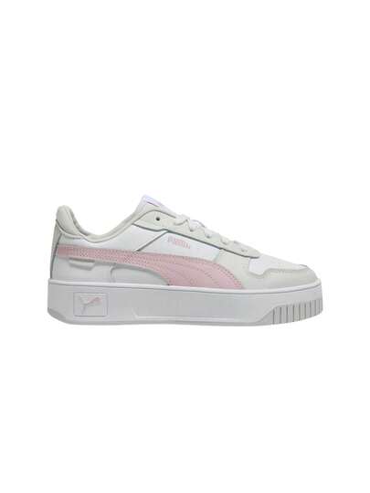 Puma Teniși sport casual pentru femei Carina Street, albi/roz mov/gri pană 389390
