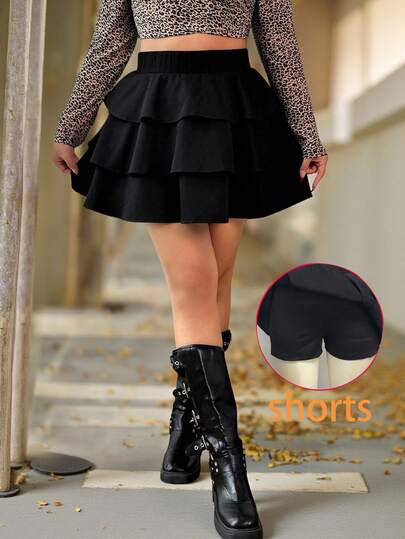 Emery Rose Kids Emery Rose Kids Halloween Casual Mixed Street Casual Minimalistisk Sportkläder Akademi Enfärgad Tårtkjol Lämplig för alla årstider (vår, sommar, höst, vinter), För hemmabruk, För utomhusträning, För skolan, För daglig fritid. Samma stil som min mammas, samma stil som min syster och min yngre bror. Svart kjol för unga flickor Svart kjol för flickor Svart kjol med skiktad volang Flickors svarta volangkjol Barn svart kjol Svart minikjol med shorts Knälång svart kjol Svart höst