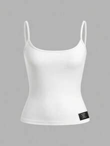 SHEIN EZwear Women's Sleeveless Cropped Tight Fitting Camisole, Suitable For Summer - Multicolor - View 7