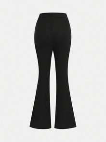 Girlism Teen Girls Ribbed Elastic Waist Flared Leg Stretch Pants,Halloween,Fall,Winter,Autumn,Christmas,Y2k,Summer