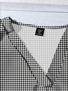 EMERY ROSE 大码女装日常休闲度假V领小飞袖度假风图案宽松衬衫，女士夏装，女士度假服装，女士夏装，女士 - 彩色 - 查看 5