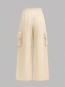 Girlism Tween Girl Color Block Pullover Top And Cargo Pants Set, Boys Back-To-School Jogger Sweatpants Sets, Tween Girl Cow Boy Beige Autumn School Fall Winter Set - Multicolor - View 9