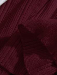 Franclia Women's Short Sleeve Cardigan Maxi Sweater Dress - Burgundy - View 3