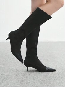 CUCCOO BIZCHIC Women's Fashion Commute Party Versatile Stiletto Boots - Black - View 3