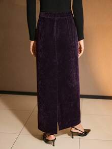 MOTF PREMIUM 口袋修身短裙 - 紫色 - 查看 3