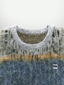 NEON BLANC Men's Knitted Sweater, High-Quality Ombre Knit Sweater, Suitable For Autumn/Winter Outerwear, Soft And Cozy Knitwear, Hand Wash Or Dry Clean, Suitable For Global Wear, Grunge Style - Green - View 5