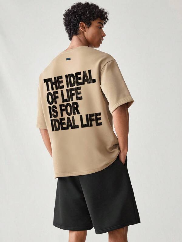 SWAVVY Set de 2 camisetas casuales para hombre, cuello redondo, estampado delantero y trasero, multicolor