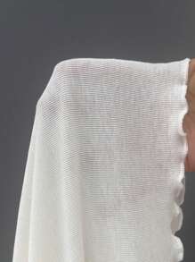 Dazy Plus 2pcs/Set Solid Round Neck White Top & Plaid Camisole, Tankdress Vacation - Red - View 10