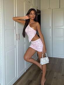 Ronhire Women Two Pieces Outfits For Daily Wear - Pink - View 4