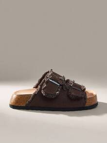 Solecia Women's Platform Wedge Sandals - Coffee Brown - View 1