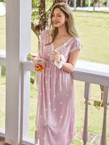 Dream Adore 女士印花睡裙 - 彩色 - 查看 5