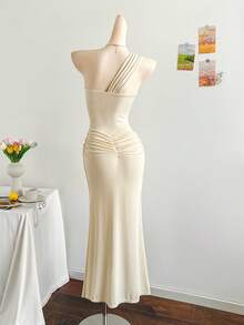 Soleia 女士优雅度假裹身开衩连衣裙，夏季 - 白色 - 查看 2