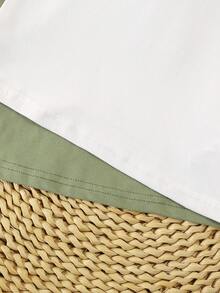 SHEIN 2-5 件套全新婴儿幼儿夏季 Polo 衫短袖时尚婴儿服装套装，2 套服装 4 件套组合 - 彩色 - 查看 6