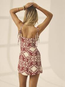 Aralina 女式休闲度假全印花细肩带迷你连衣裙 - 彩色 - 查看 3