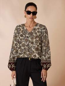 Glamance Polina Brazil Women's Casual Long Sleeve Shirt, Suitable For Spring And Autumn - Multicolor - View 1