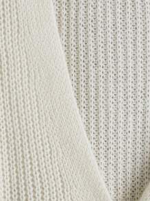 SHEIN Tween Girls' Long Sleeve Button Up Cardigan Sweater In Fall/Winter - White - View 4