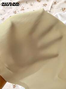 青少年女孩休闲优雅度假白色长袖蝴蝶结领衬衫，开学季秋冬款 - 杏色 - 查看 5
