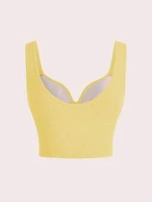 Easithlete Áo ngực thể thao thể thao nữ màu trơn phong cách thường ngày - Nhiều màu - Xem 6