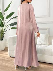 Yasmyna 女士土耳其长裙和阿拉伯传统长袍 - 粉色 - 查看 2