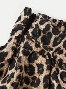 SHEIN Young Girl Chiffon Leopard Print Casual Skirt Fall Winter